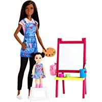 Los mejores  - Barbie Quiero Ser Maestra de Arte- Muñeca Latina con Bebé y Accesorios (Mattel GJM30)